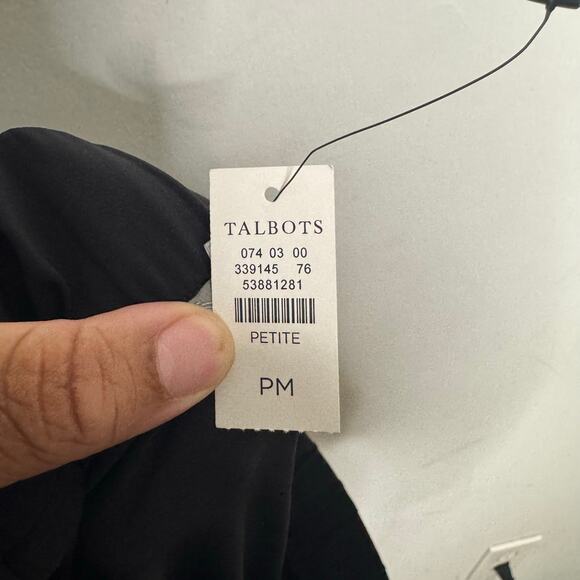 T by Talbots Pants Women’s Petite Medium Black Stretch Ankle Pull-On Comfort - Picture 4 of 13